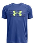 Under Armour Boys Training Tech Wordmark Logo T-Shirt - Blue