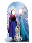 Anna and Elsa with Olaf Disney Frozen Cute Adult Size Standin Cardboard Cutout