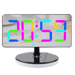 Digital Alarm Clock with Wireless Charging, Mirrored LED Clock for Bedroom8590