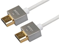 AV STAR High Speed Active 4K HDMI Lead Male to Male, Slim Cable, 10m White