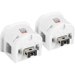 2 Motion Plus Adapter Sensor för Wii Fjärrkontroll, Motion Plus Adaptor Accelerator Ersättning för Wii Motion Plus Adapter White