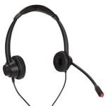 2.5Mm Business Headset Binaural Corded Headset With Hd Mic For Home Office Set