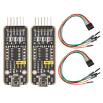 2 kpl USB–UART Ttl -sovitin CH343G-sirun kaksipuoliselle mustalle Immersion Gold Process -sarjamuunninmoduulille