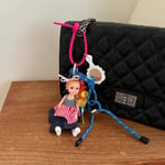 Cute Doll Pendant Hanging Ornament Bag Decoration Car Key Ring for Barbie Doll