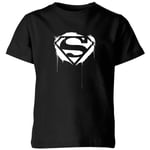 Justice League Graffiti Superman Kids' T-Shirt - Black - 9-10 ans - Noir