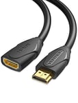 Vention Câble Rallonge HDMI 4K 60Hz HDMI 2.0 Câble Extension HDMI Mâle vers Femelle Prise en Charge 3D HDR, Compatible avec TV, Roku, Blu Ray, PS5/PS4, Xbox (1,5m)