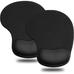 Musmatta, 2-pack ergonomisk musmatta med bekvämt gel handledsstöd, bas för att enkelt lindra skrivsmärta, hållbar och lätt att rengöra