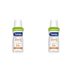 SANEX - Déodorant Spray Zéro% (0%) Peaux Sensibles - Déodorant pour Homme et Femme - Efficacité 24 h - Sans Alcool, Sans colorants - Format Compressé 100 ml (Lot de 2)