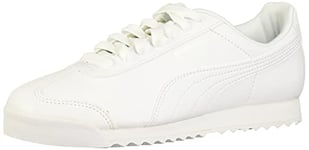 PUMA Men's Roma Basic Sneaker, White/Light Gray, 6.5 UK