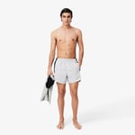 Lacoste Short de bain color-block Taille L Gris Clair/noir