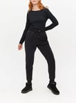 Tu Black Tapered Fleece Coord Joggers S female