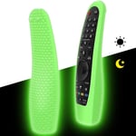 Housse Coque En Silicone Compatible Avec Lg Telecommande An-Mr19Ba An-Mr18Ba An-Mr20Ga An-Mr600 An-Mr650,Antiderapant Etui De Protection Pour Lg Magic Remote(Glow Green)