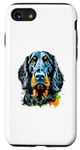 Coque pour iPhone SE (2020) / 7 / 8 Gordon Setter Pop Art et Splash Art Gordon Setter