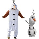 Olaf Frozen Vuxen Snögubbe Kostym Kigurumi Pyjamas Pyjamas Ozq Hög Kvalitet [FW] L L