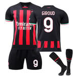 Ac Milan Hemma Fotbollströja Träningsoverall 22/23 Ibrahimovic/THEO yz 9 - GIROUD Barn 20(110-120CM) 9 - GIROUD 9 - GIROUD Kids 20(110-120CM)