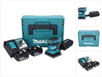 Makita DBO 480 RGJ akku epäkeskohiomakone 18 V 112 x 102 mm + 2x akku 6,0 Ah + laturi + Makpac