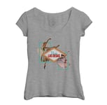 T-Shirt Femme Col Echancré Viva Las Degas Las Vegas Peinture Jeu De Mot Danse Art