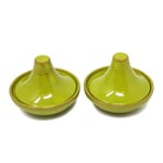 Selena Glazed Hand Dipped Kitchen Dining Set of 2 Mini Tagine Dip Dishes (D) 10cm