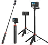 UURig TP-03 Perche à selfie et trépied invisible pour GoPro Max Hero 10 9 8 7 6 5 4, DJI Osmo Action, Insta 360 One R et autres caméras d'action