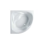 Baignoire d'angle acrylique Haute Densité Gamme pro Sanindusa Prime 140x140 couleur blanc livrée avec pieds réglables