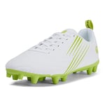 Canterbury Speed 3.0 Firm Ground, Chaussure de Rugby Homme, Citron Vert Sauvage Blanc, 42.5 EU