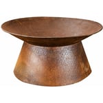 Etc-shop - Bol à feu aspect rouille bols à feu pour la cheminée panier à feu de jardin, métal brun rouille rond, DxH 50 x 25 cm
