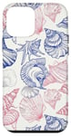 iPhone 12 mini Pink Blue ink Seashell Starfish Ocean Beach Sea Case