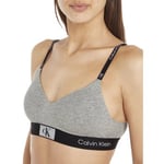 Calvin Klein BH CK96 String Bralette Lysgrå bomull X-Small Dame