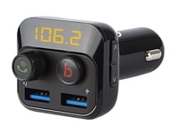 New LCD FM Audio Car Transmitter Bluetooth 5.0 Dual USB Charger Micro SD 1175