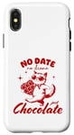 iPhone X/XS Funny Single Saying No Date No Drama Just Chocolate Cat Case