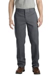 Dickies Men's Straight Work Slim Trousers, Charcoal grey - 38W x 32L