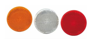 Catadioptre ø 80 orange avec vis et écrou M5 (Lot de 4 )