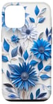 Coque pour iPhone 12/12 Pro Fleur Bleu Bleuet Floral Nature Femme Filles Fleurs