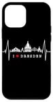 Coque pour iPhone 12 mini Skyline de Dresde Heartbeat Coeur Allemand I Love Dresden