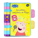 VTech - Peppa Pig, Les Petites Comptines de Peppa, Livre Musical Bébé, 3 Comptines Traditionnelles pour Danser et Chanter, 6 Pages Illustrées, Cadeau Bébé Dès 6 Mois - Contenu en Français