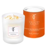 THE COUNTRY CANDLE CO - ORANGE BLOSSOM & JASMINE  LUXURY CANDLE + PETALS 230 g