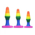 Générique Kit plug anal silicone Rainbow Ready Frisky