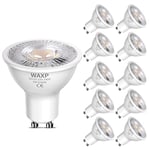 GU10 LED Spotlight Bulbs 5W, Cool White, 6500K, 365lm, No Flickering, Energy Saving Led Bulbs, Equivalent 40-50W GU10 Halogen Spot Light Bulbs, Non-Dimmable,10 Pack