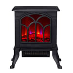 JHSHENGSHI Electric Fireplace Wall Mounted Electric Stove Fireplaces Electric Fire Stove Indoor Heater Stove Log Wood Electric Stove Fire Overheat Protection/1500W