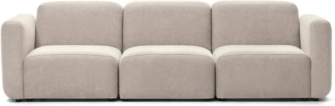 Neom, 3-personers sofa, beige, H78x263x89 cm, pu-skum, fyrretræ