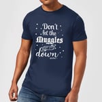 Harry Potter Don't Let The Muggles Get You Down Men's T-Shirt - Navy - L