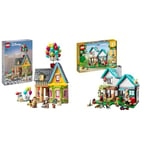 LEGO House Bundle: Includes Disney and Pixar 'Up' House (43217) and Creator Cosy House (31139) Building Toys for 8 Plus Year Old Kids, Gift for Girls and Boys, with Minifigures and Accessories