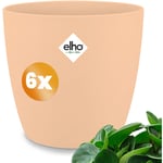 Set de Pots de fleurs brussels Pêche Rond pot de fleur 1,4L bac à fleurs balcon pour jardin terrasse cache-pot Set de 6 - Gardebruk