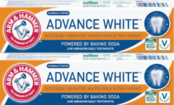 2x Arm & Hammer Advance White Toothpaste Minty Teeth Whitening 75ml Baking Soda