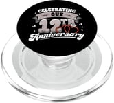 12th Wedding Anniversary Celebrating 12 Years Matching Gift PopSockets PopGrip for MagSafe