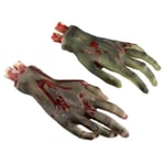 1 pari halloween katkaistujen käsien jalkojen setti Scary Bloody Broken Body Parts Halloween Rekvisiitta Sisustus Broken Severed Hand Jalka Prop Party