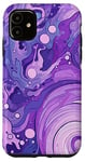 iPhone 11 Swirl Purple Color Illustration Pattern Abstract Art Case