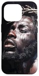 Coque pour iPhone 16 Pro Jésus Noir, Christianisme, Église, Christ, Jésus