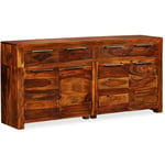 Buffet bahut armoire console meuble de rangement bois massif de sesham 160 cm