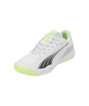 PUMA Unisex NOVA Smash Tennis Shoe, White-Luminous Blue-Fizzy Apple-Shadow Gray, 10.5 UK